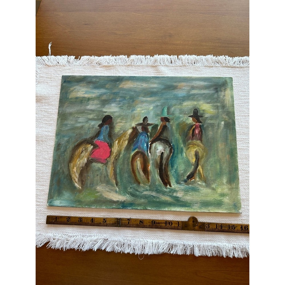 Betty Liddell Western Horse Horsemen oil painting 12" x 16"